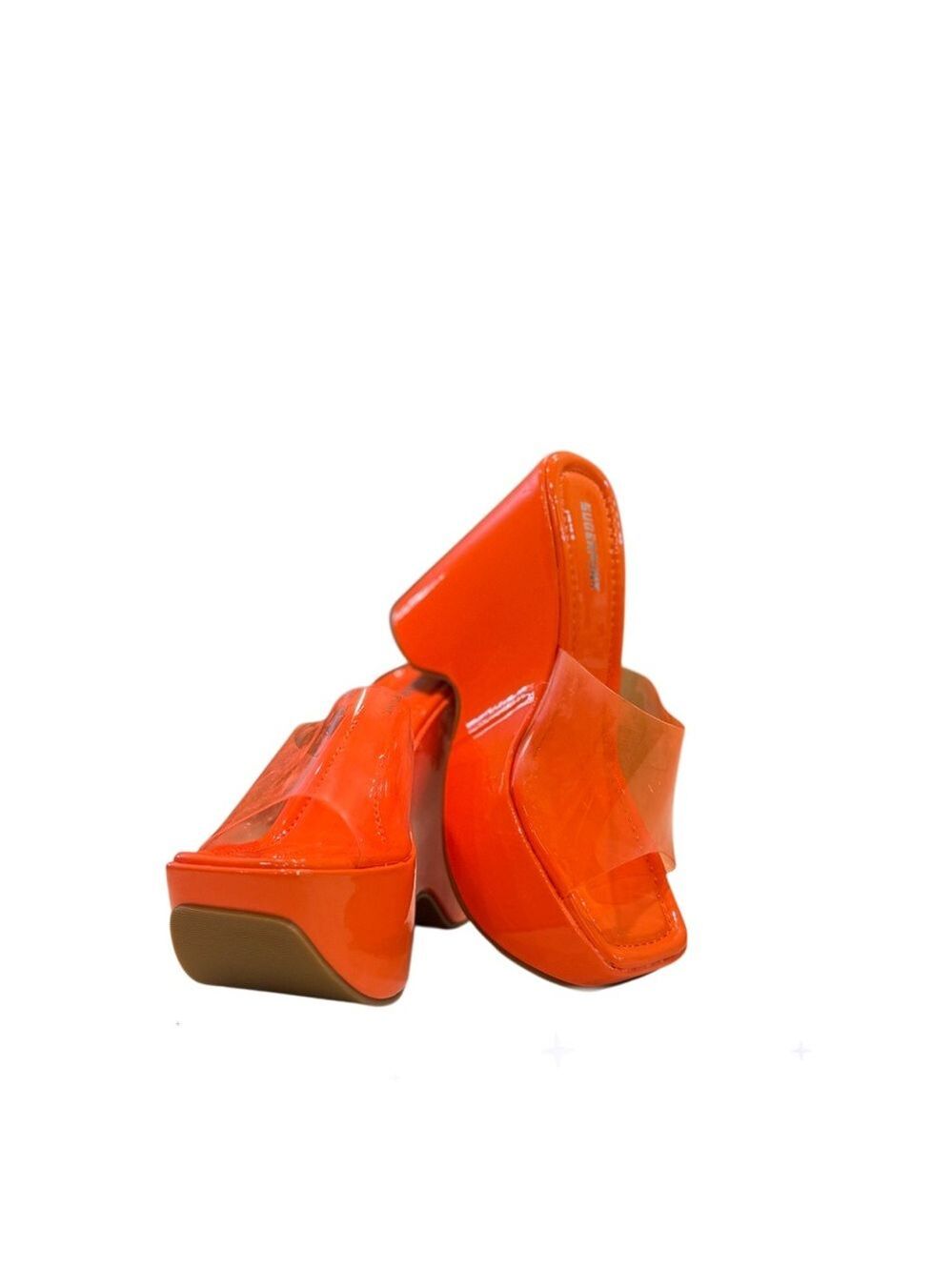 Sugar Punk Women's Orange Open Toe Platform Shoes Size 10